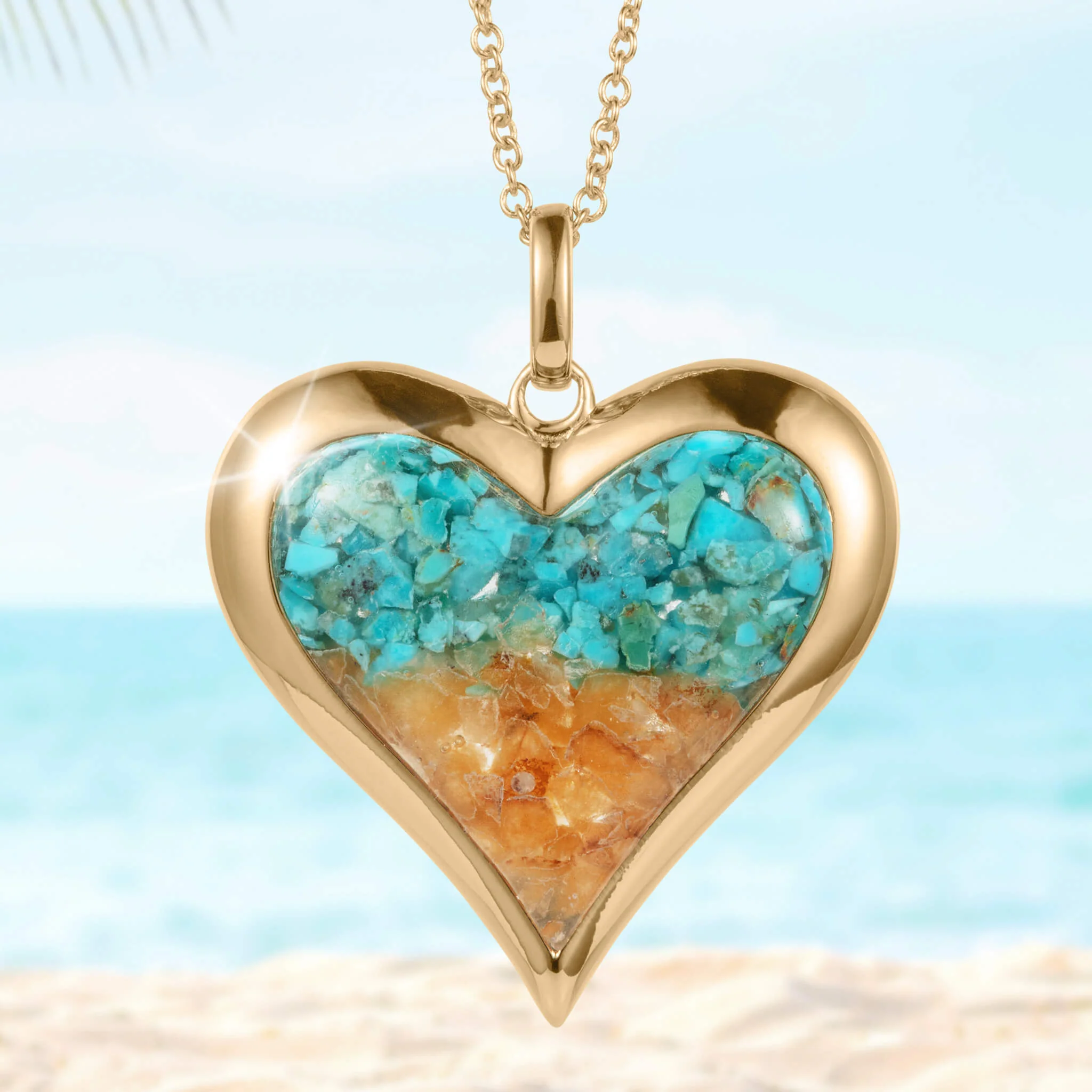 Sunlit Shore Heart Pendant - Image 2