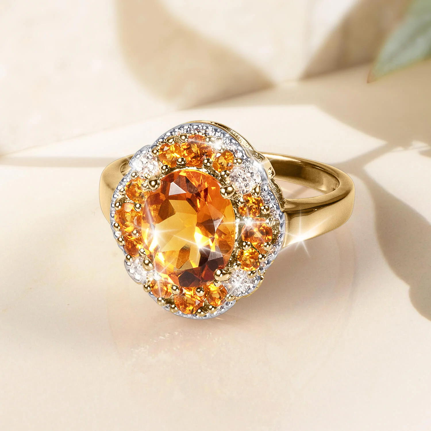 Sunset Madeira Citrine Ladies Ring - Image 2