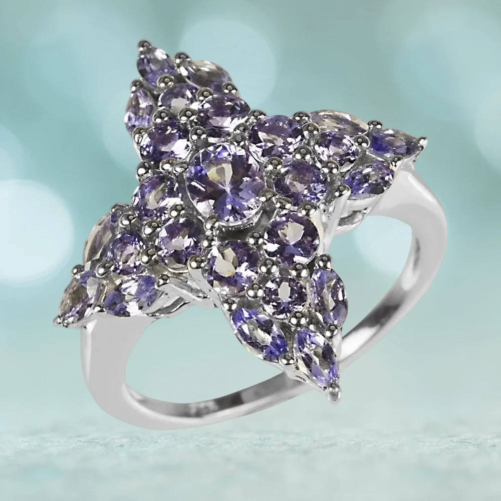 Tanzanite Cross Ring - Image 2