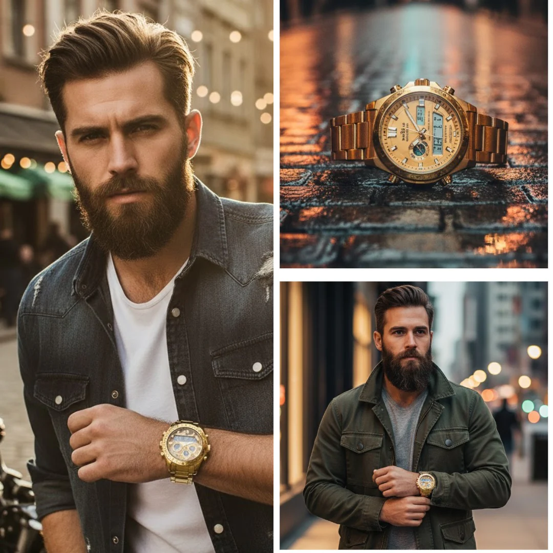 Tech Titan Gold Men's Watch - Image 4