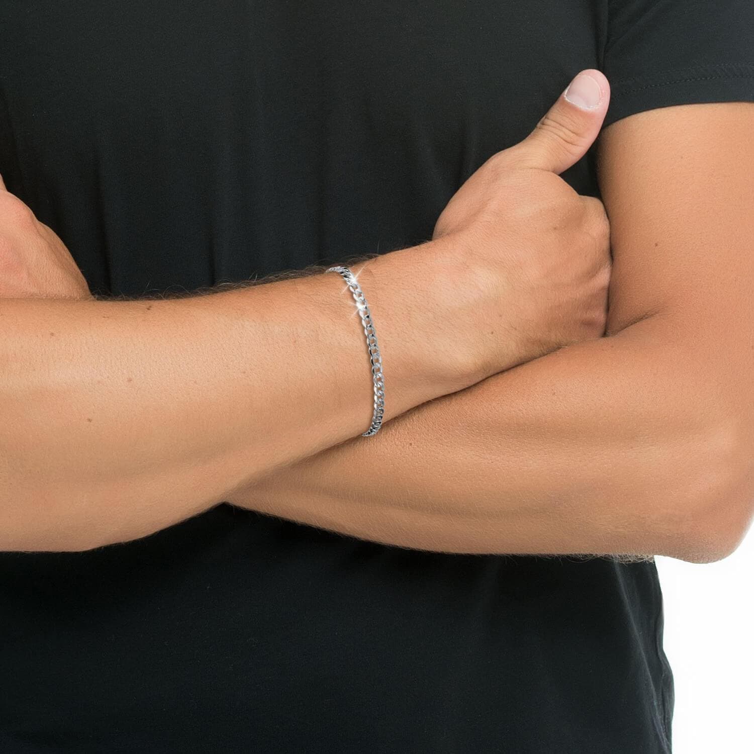 Tesoro Vero Silver Curb Bracelet - Image 2