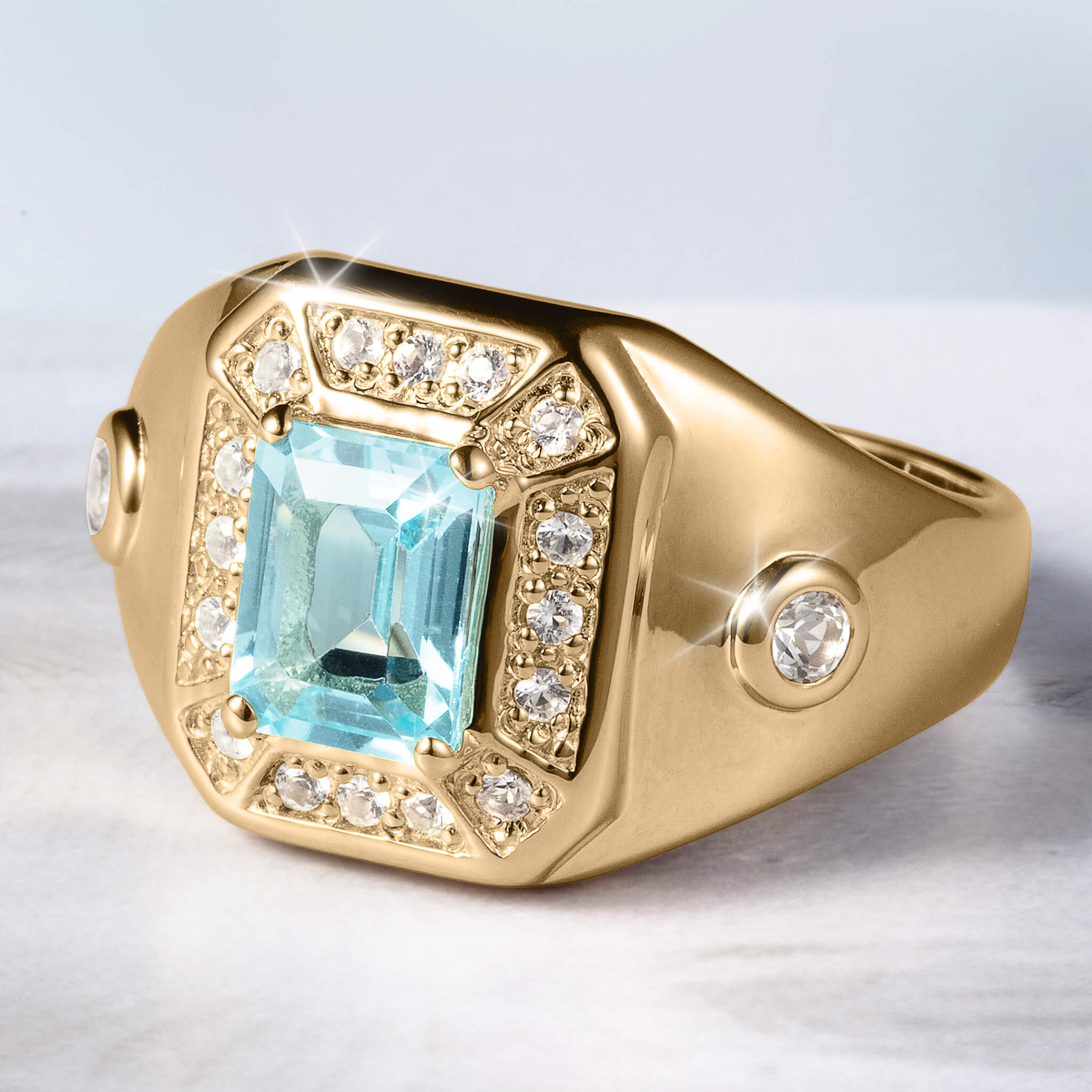 Topaz Skies Men's Ring - Image 2