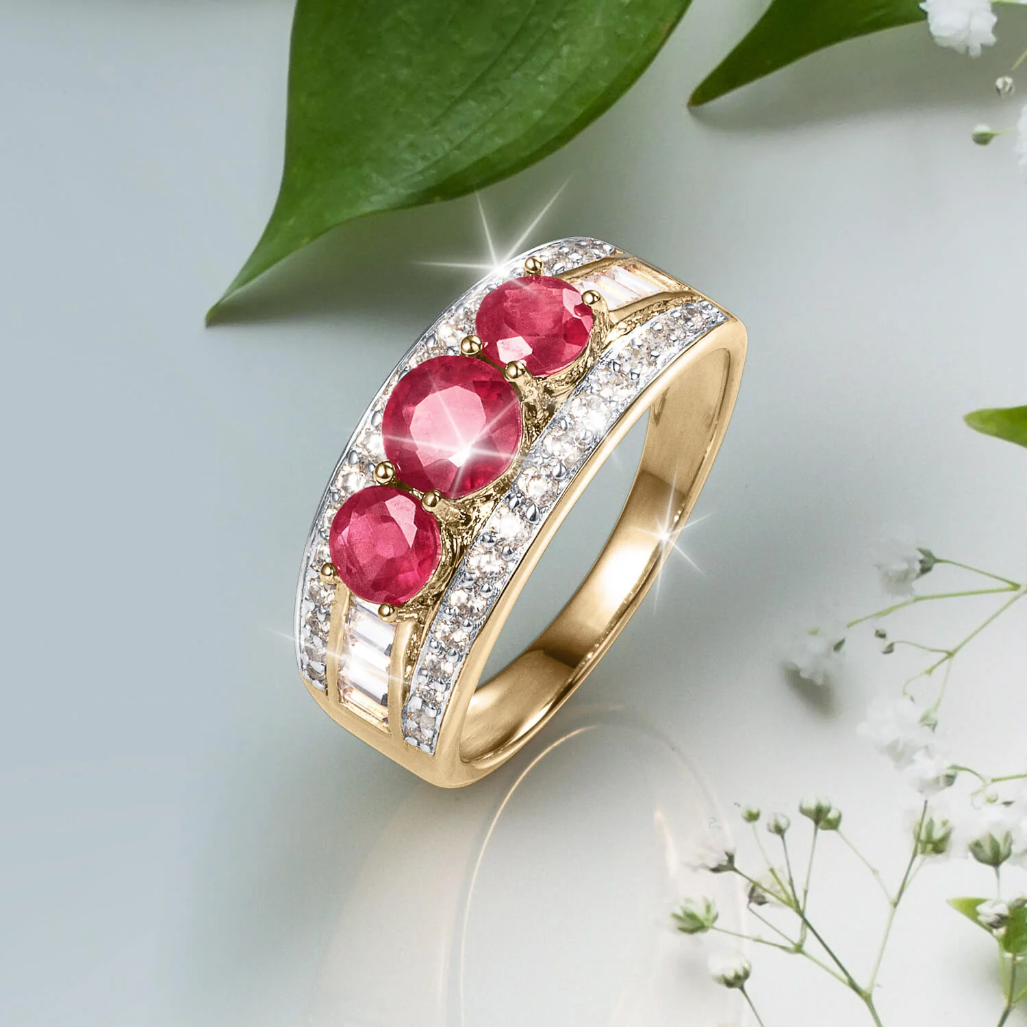 Trilogy Ruby Ladies Ring - Image 2