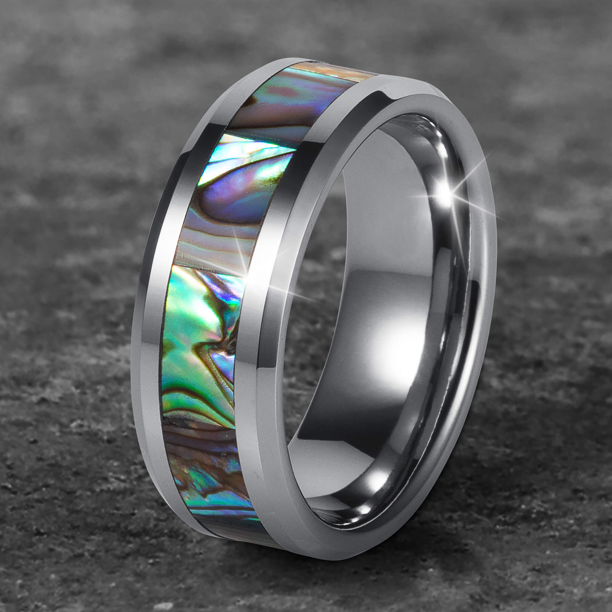 Tungsten Tide Men's Ring - Image 2