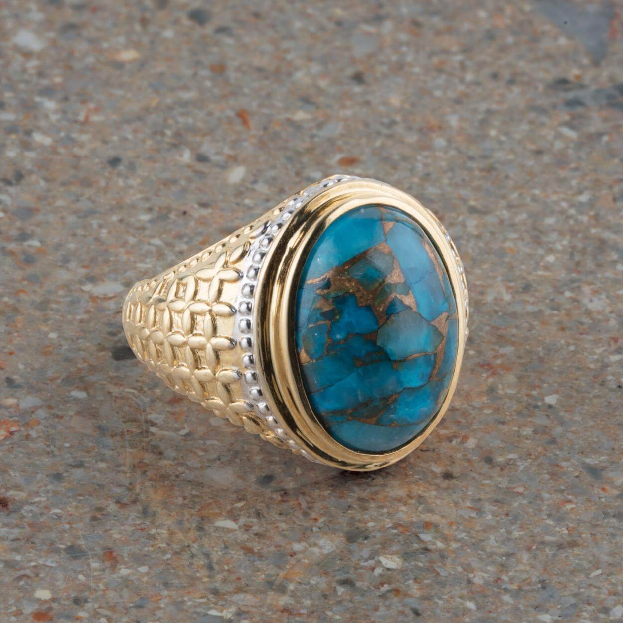 Turquoise Delight Men's Ring - Image 2