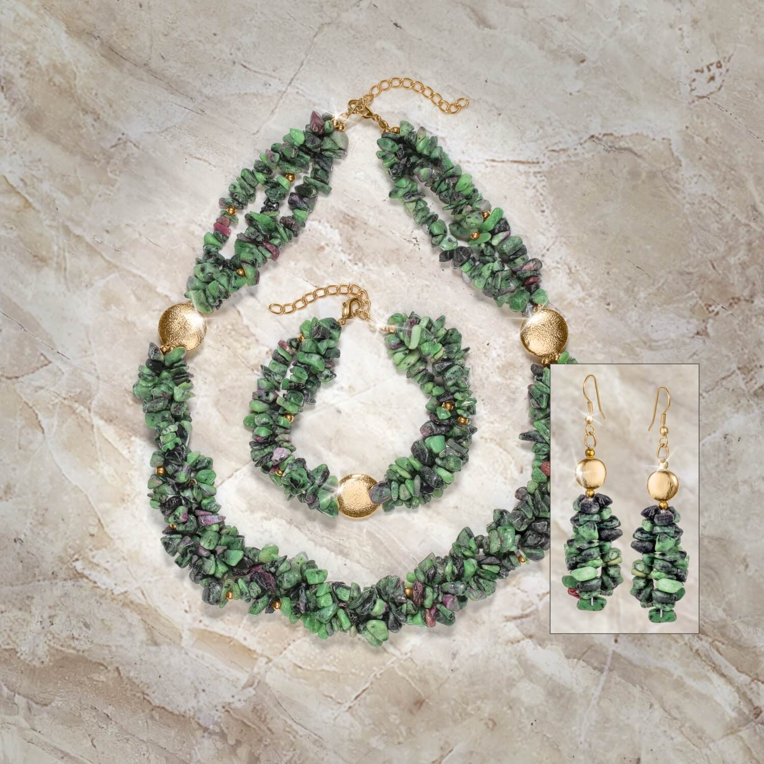 Vivacious Ruby - Zoisite Necklace - Image 2