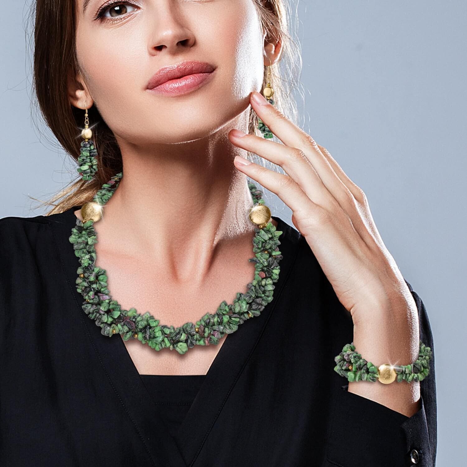 Vivacious Ruby - Zoisite Necklace - Image 3