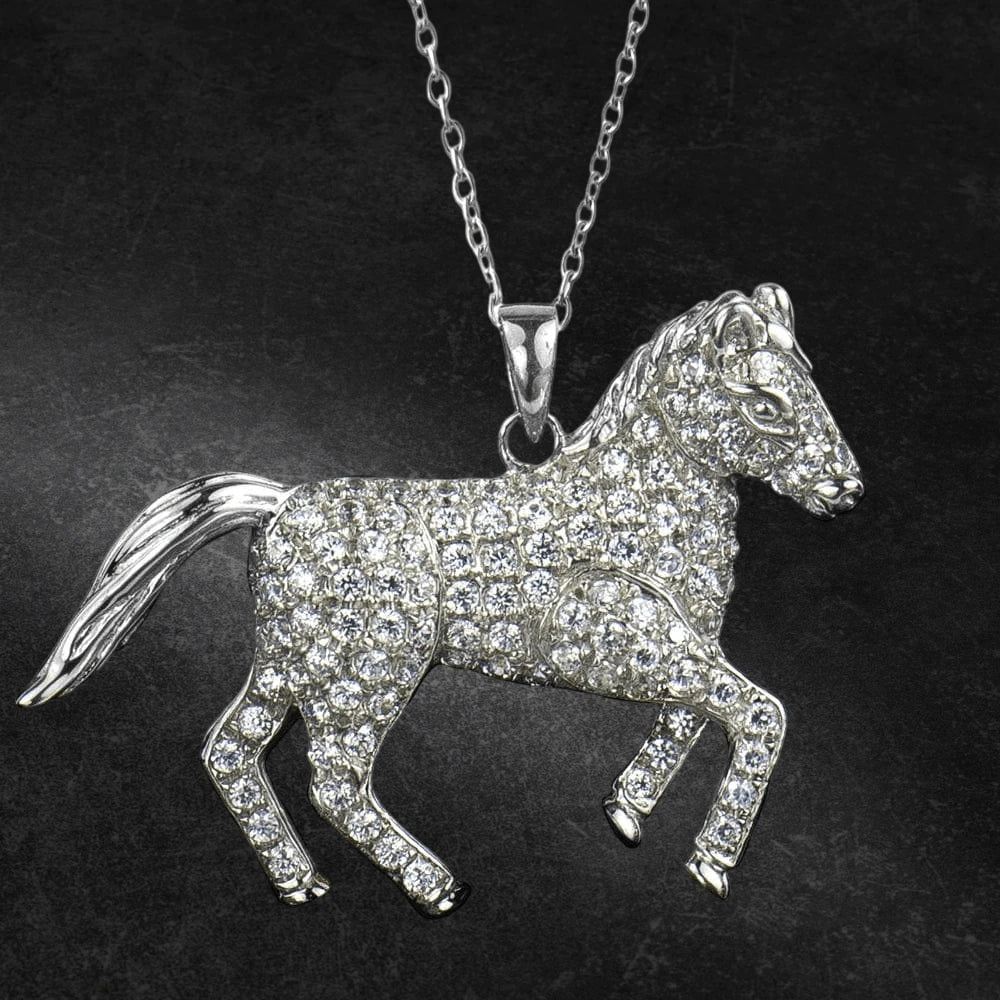 Wild Pony Rhodium Pendant - Image 2