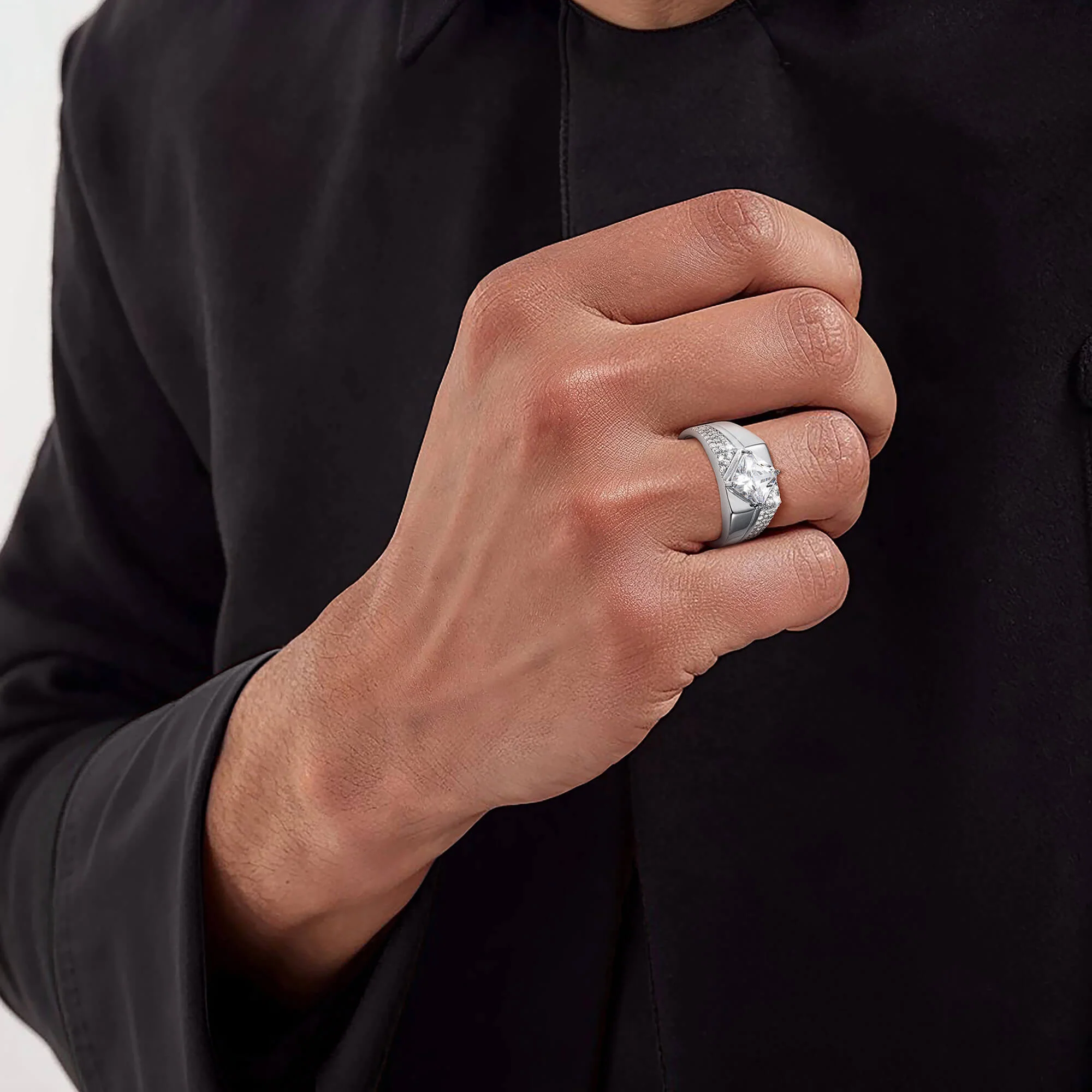 Winchester Rhodium Men’s Ring - Image 3