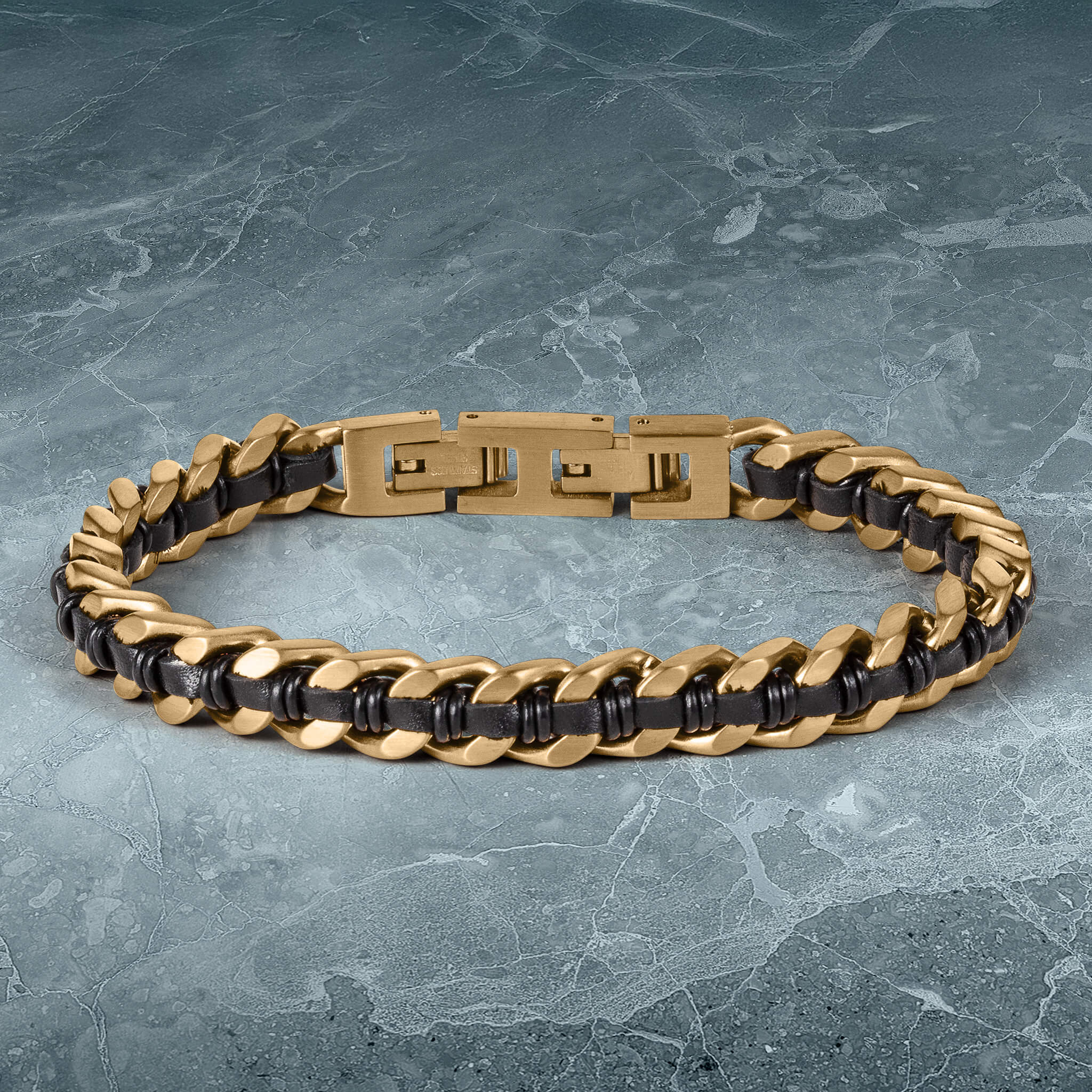 Woven Ridge Black Men’s Bracelet - Image 2